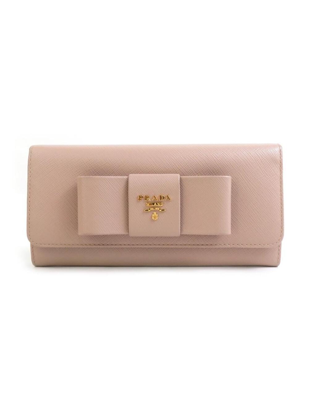 Auth Prada Bifold Long Wallet Pink #302969P23B